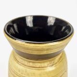 Ethnic trendy striated ivory vase from the 60s