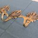 Bronze coat hook, Art Deco palmette decoration, 20th century – 3 available