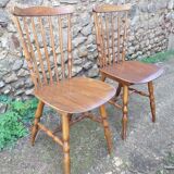 Pair of Baumann bistro chairs