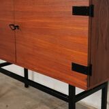 Small teak and metal sideboard, 70s