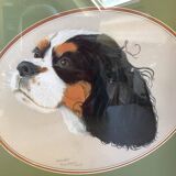Signed dog painting