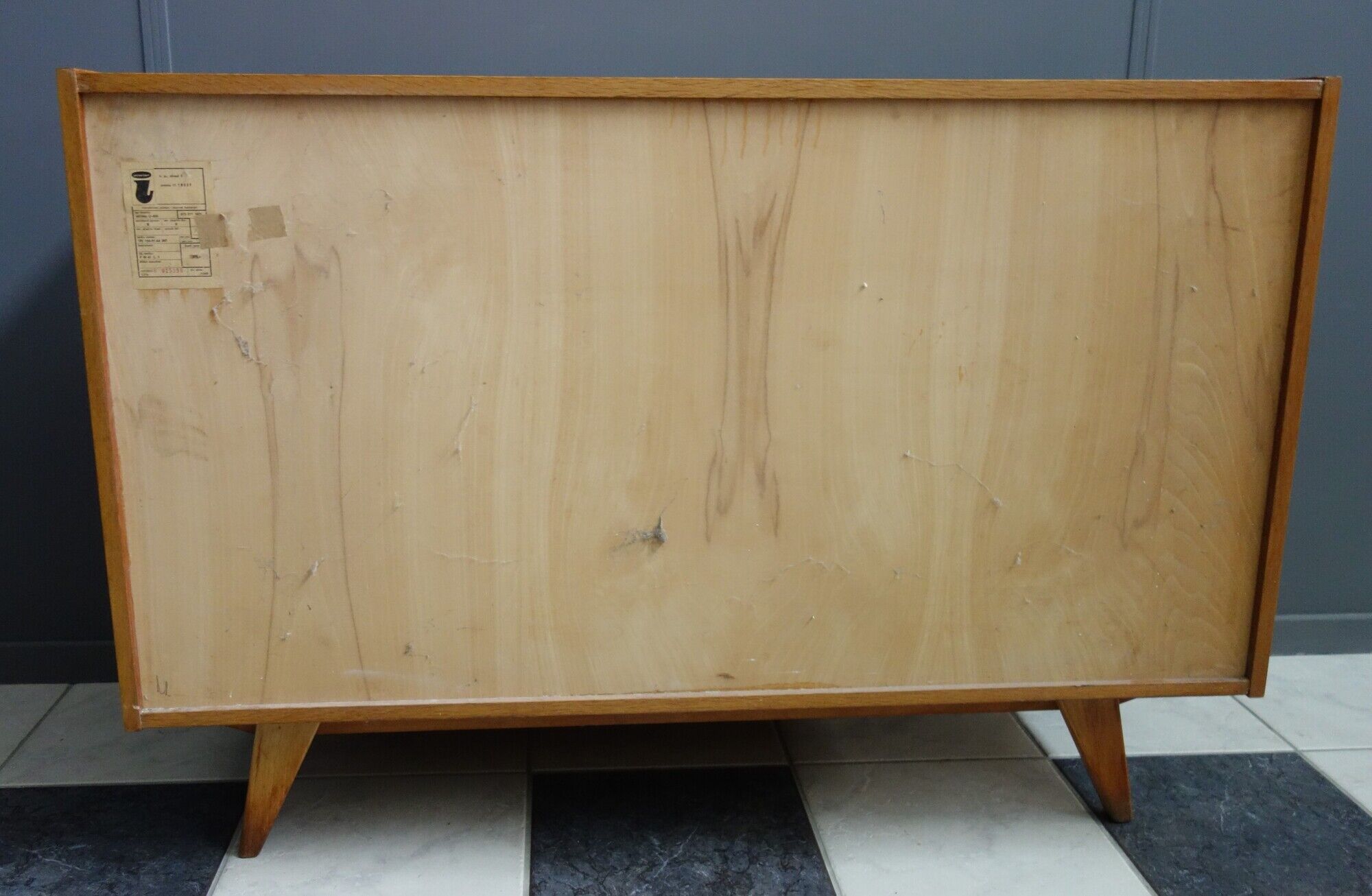Jiroutek sideboard in wood model U450 2 doors 1960s
