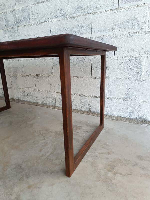 bureau anglais bois cuir et acier recyclé