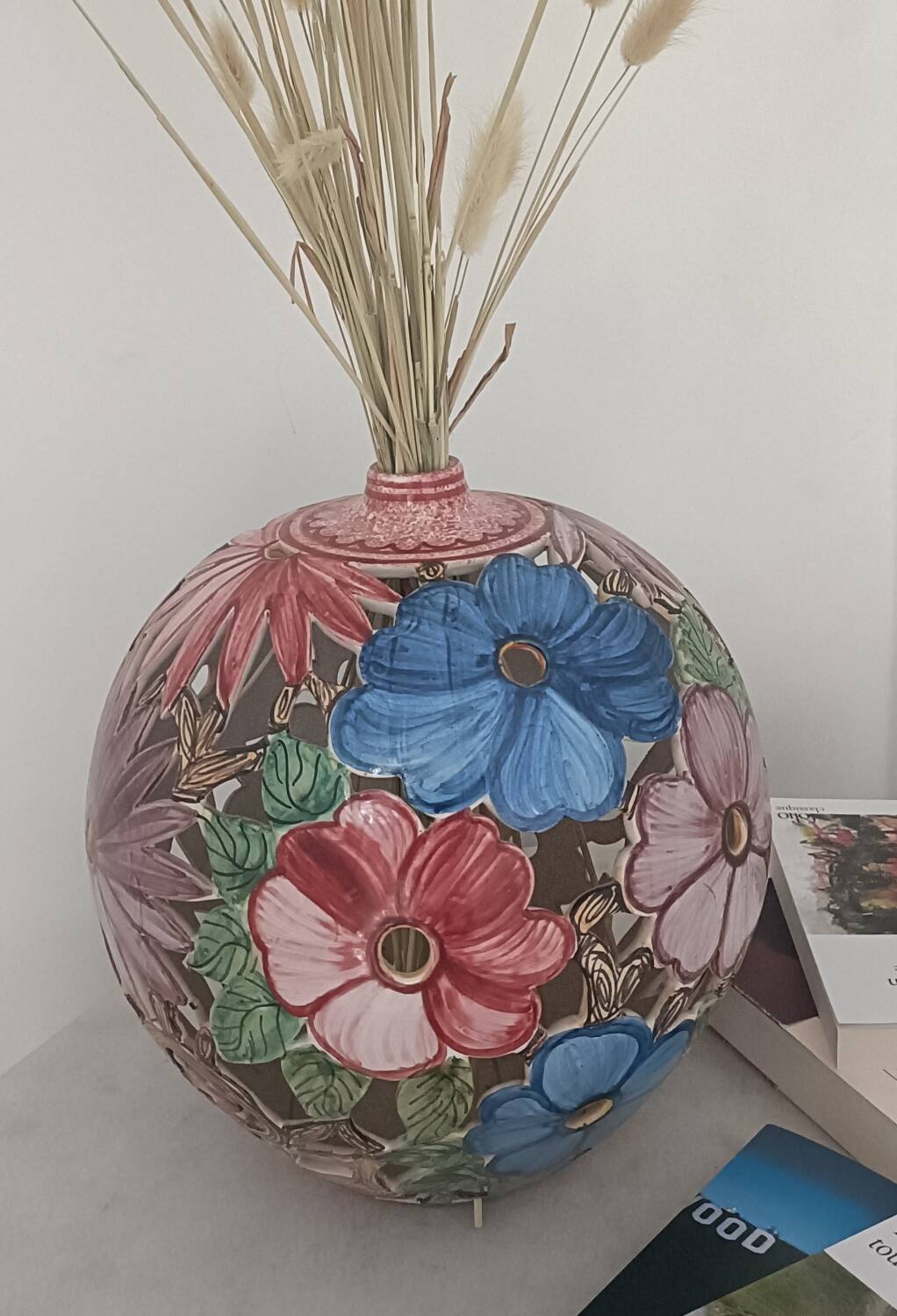 Openwork ball vase, Paul Lecomte