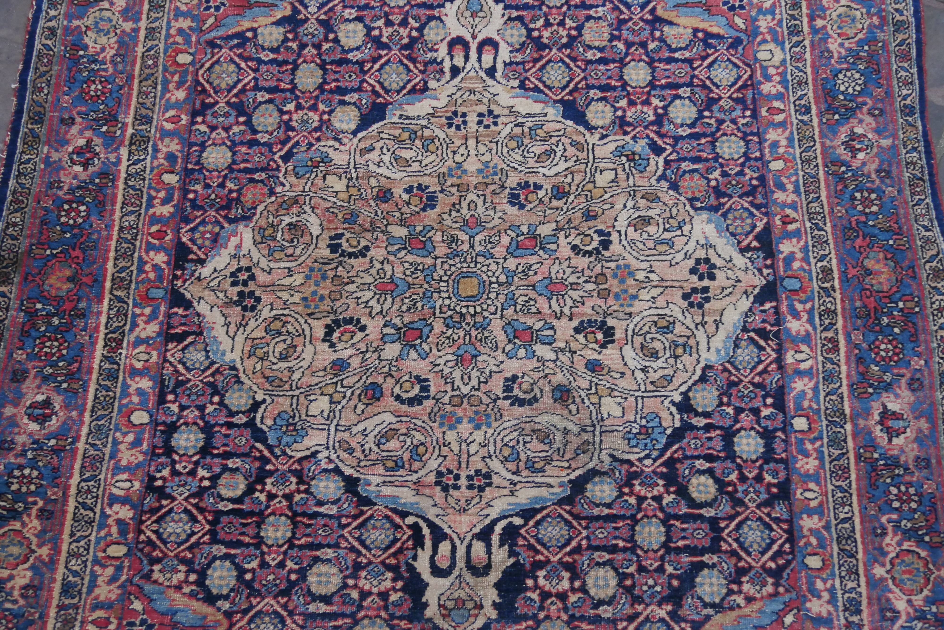 Ancien tapis persan bidjar 196 x 130 CM