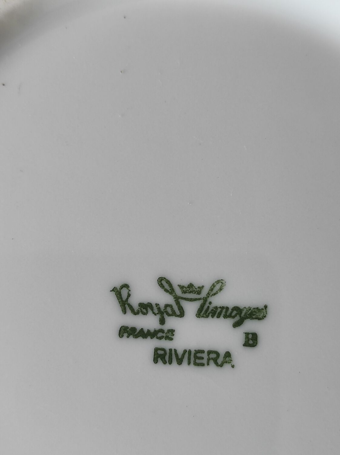 Set of 2 Limoges porcelain plates with Riviera decor