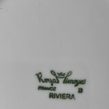 Lot de 2 assiettes porcelaine Limoges décor Riviera