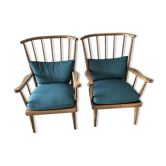 PAIR OF VINTAGE BAUMANN ARMCHAIRS 50s/60s