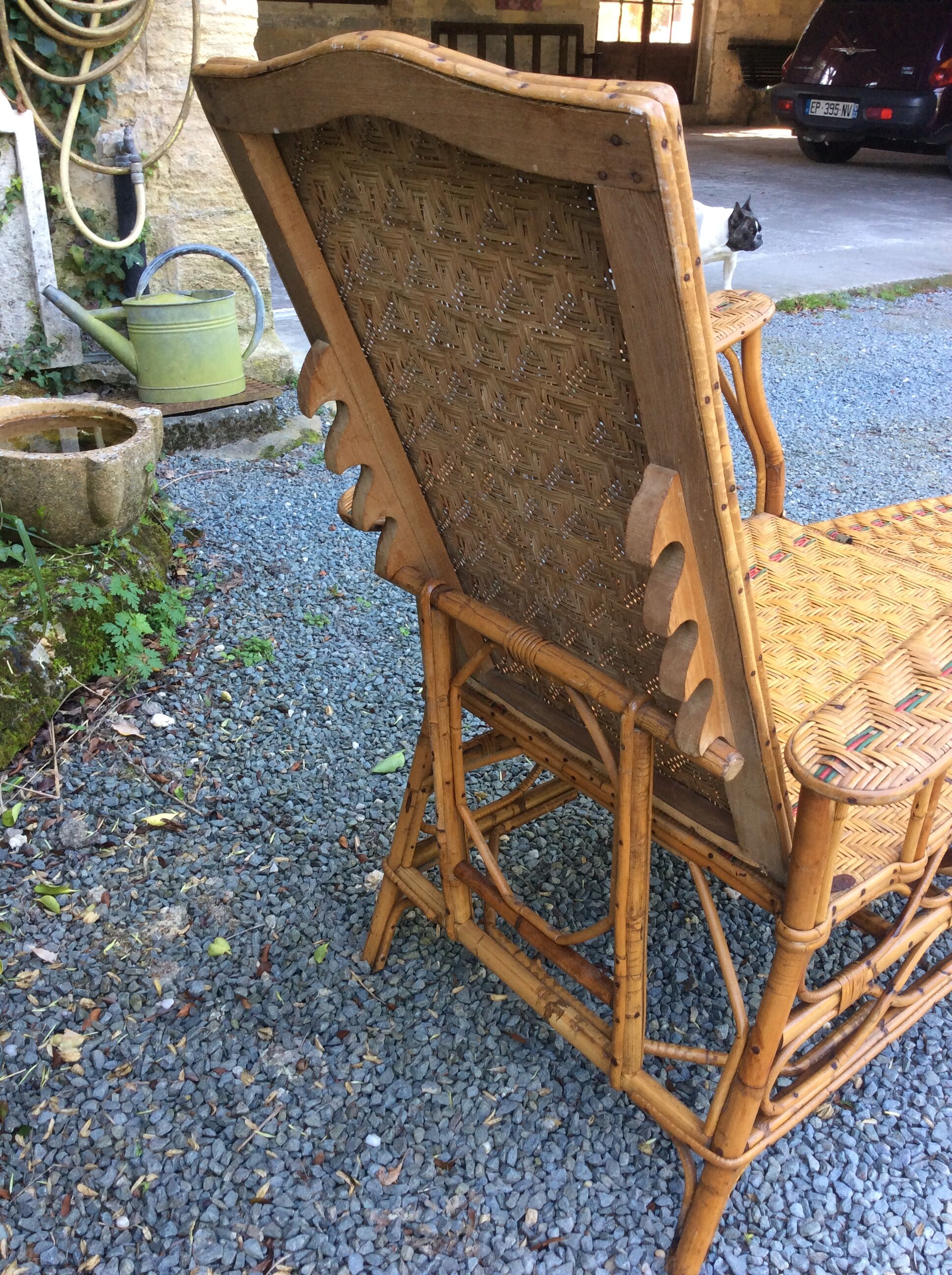 Rattan long chair