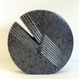 Dark gray ceramic vase by Nereo Boaretto