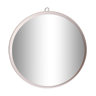 Vintage round mirror, lacquered wood, Scandinavia 1960