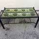 Vintage 1950s coffee table in molded glass, unique design