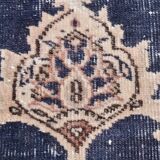 4x7 Beige & Blue Wool Vintage Rug, Handwoven Persian Rug, 116x198Cm