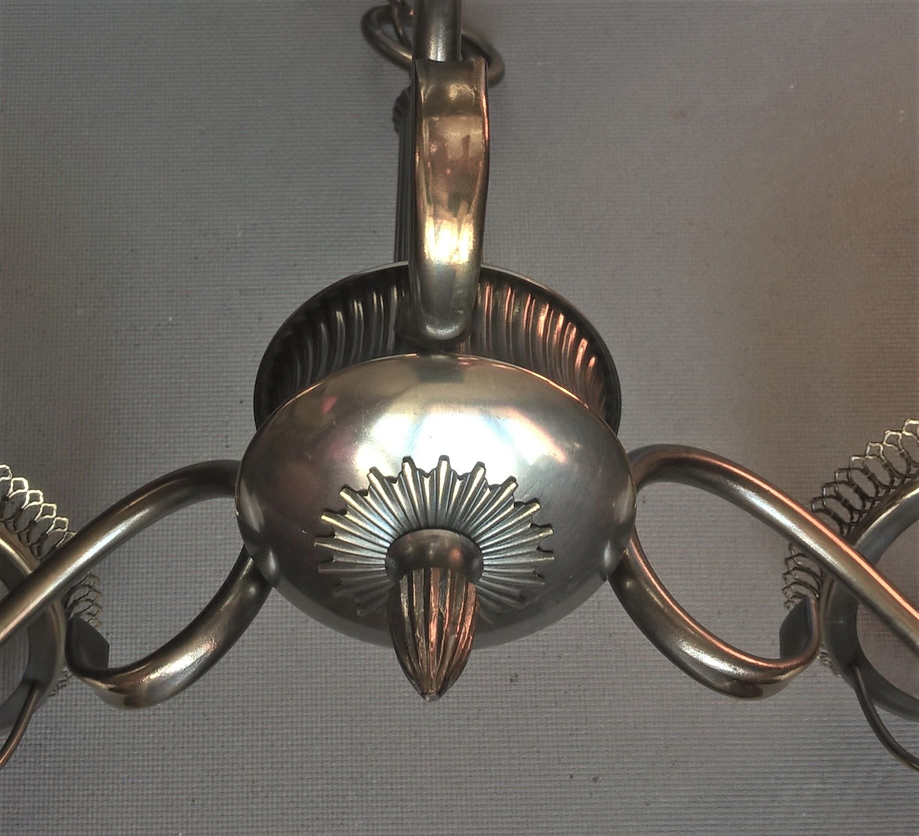 Gloss metallic patinated and gold and double opalines three fires Scandinavian style of the 30s