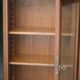 Beautiful Louis XVI style display case in cherry wood with marble