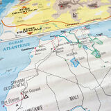 Vintage school map of West Africa / Sahara by Hachette Rossignol