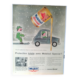 Mobil oil paper advertising