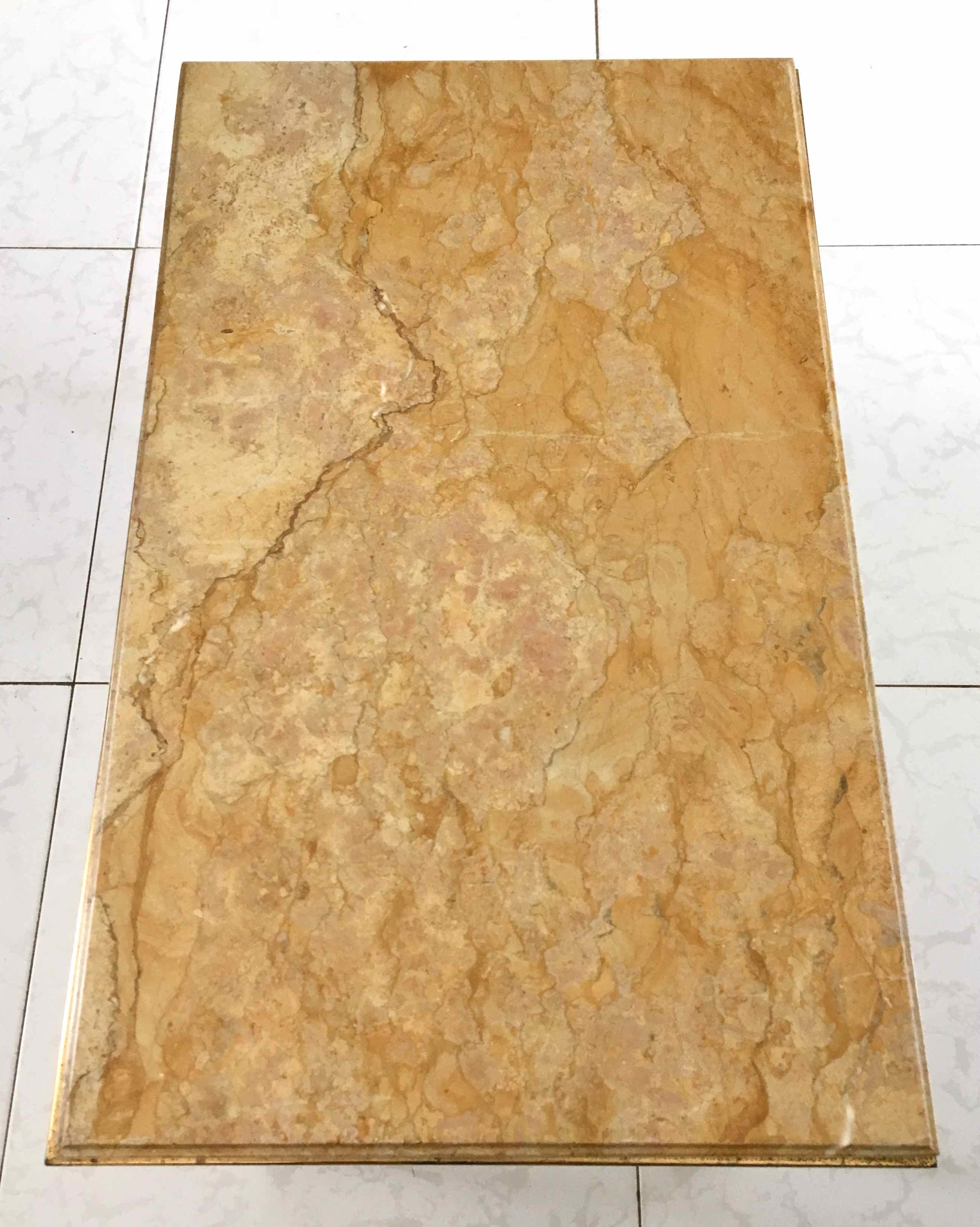 Marble and gilded metal coffee table