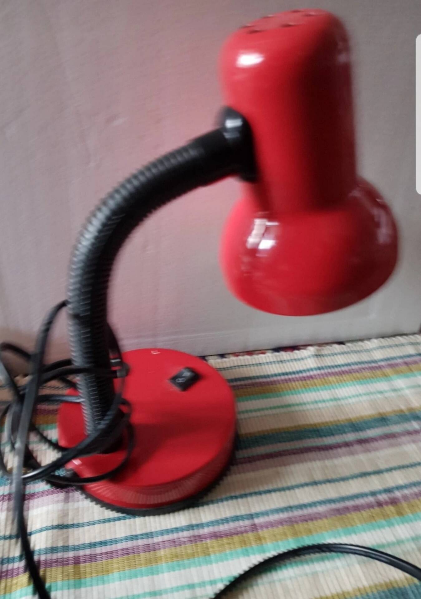 Retro red desk lamp