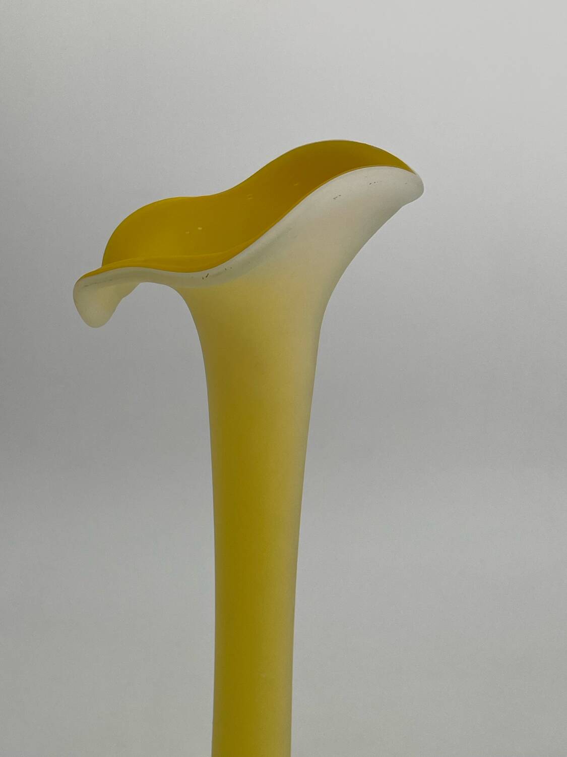 Vintage vase in yellow glass paste