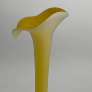 Vintage vase in yellow glass paste