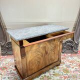 19th Century Restoration Period Flamed Mahogany Sideboard with Crosses
