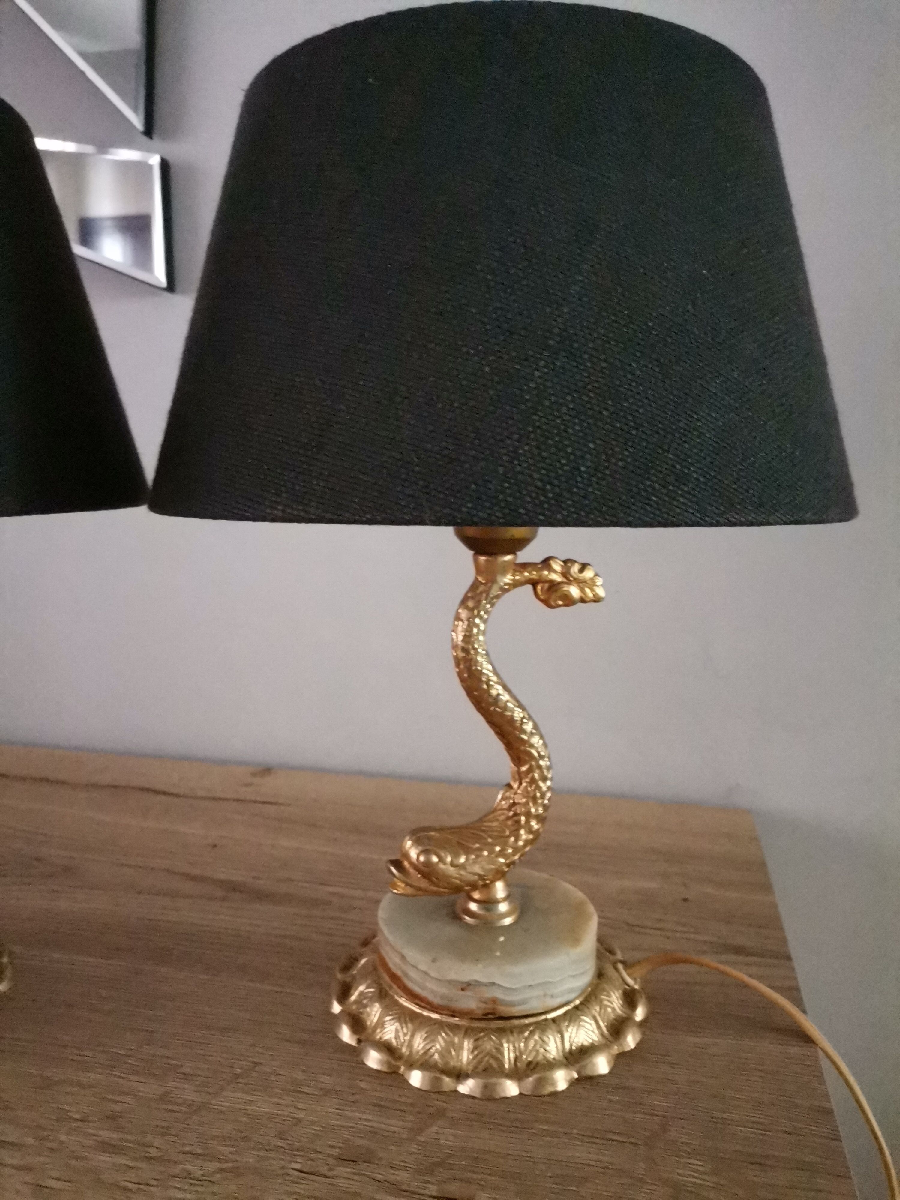 Paire of empire style vintage lamps