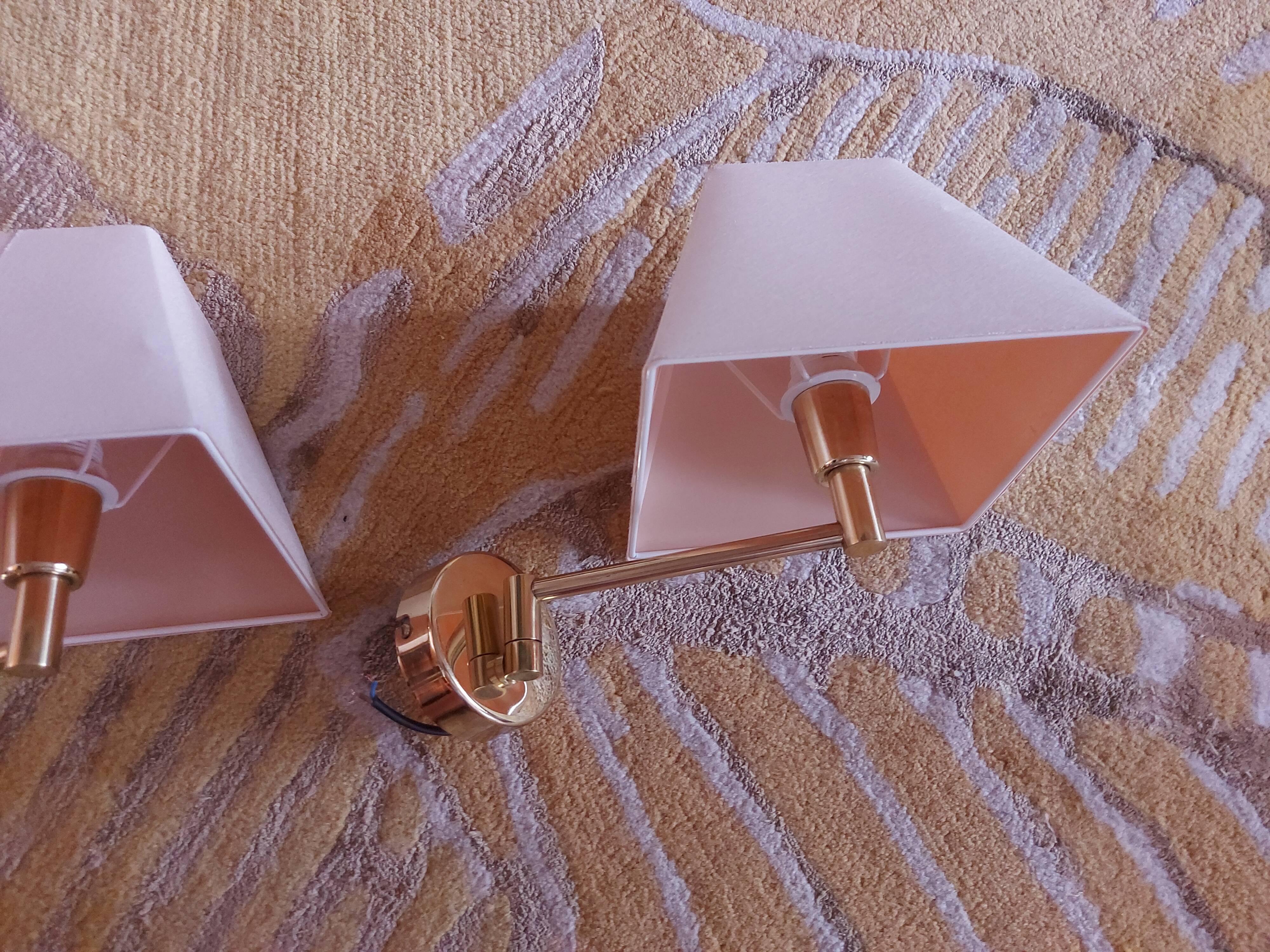 TWO BRASS WALL LIGHTS