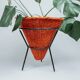 Vintage orange basket for plants or toys, Dirk van Sliedrecht for Rohé