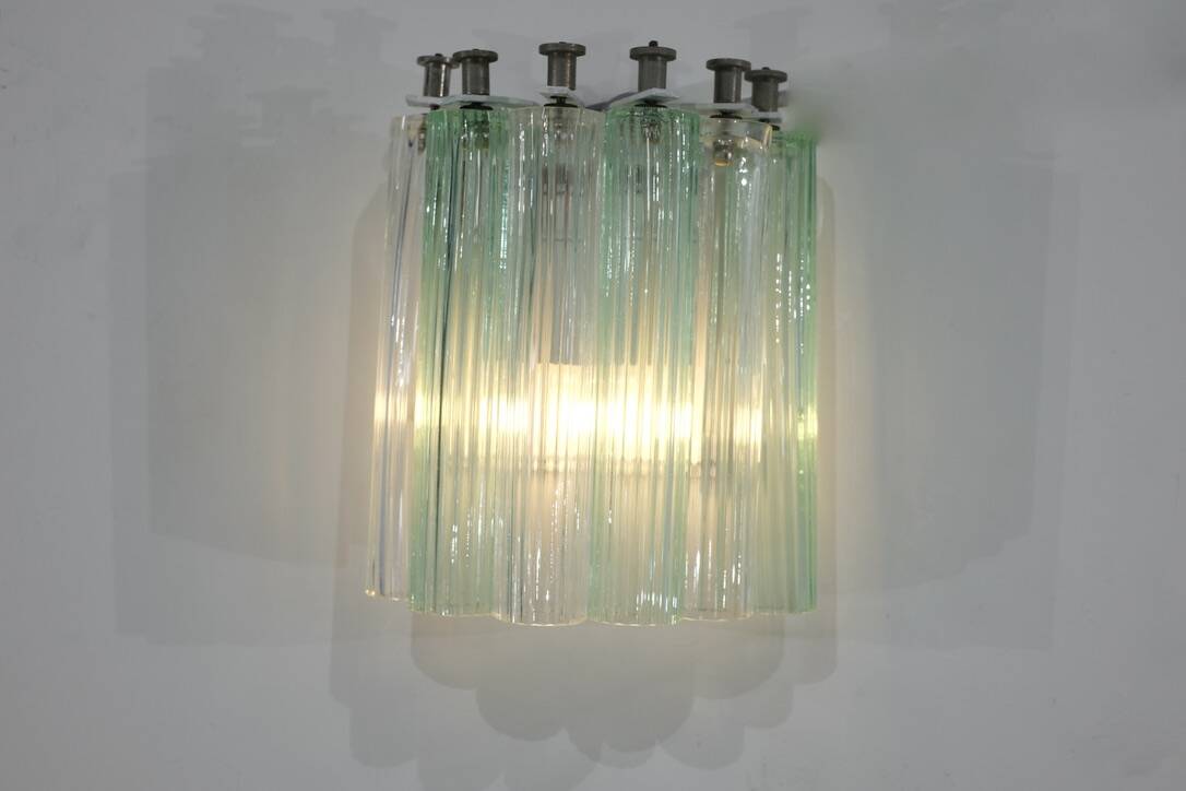 Pair of Murano glass wall sconces, Italy, 1960s.