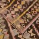 3x10 Pink & Brown Tribal Kilim Runner Rug, 88x313Cm