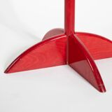 Porte-manteau italien de Mauro Pasquinelli en bois laqué rouge, années 1960