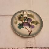Assiette a dessert faience Hamage barbotine prune