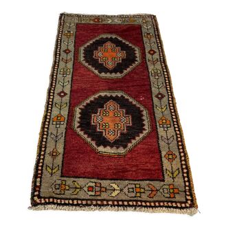 Vintage turkish pastel rug ,  97 x 52 cm