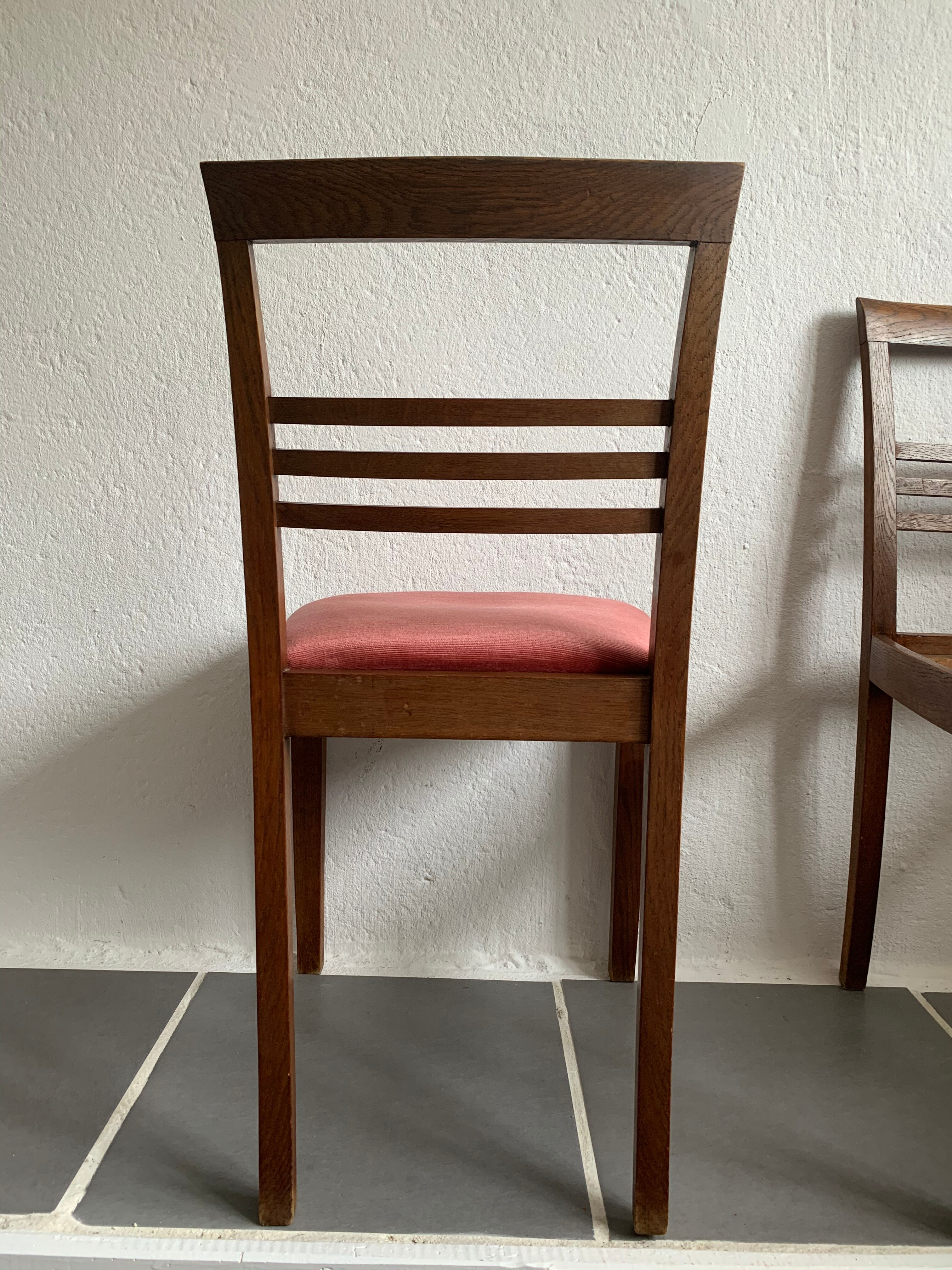 6 chairs era solid oak reconstruction