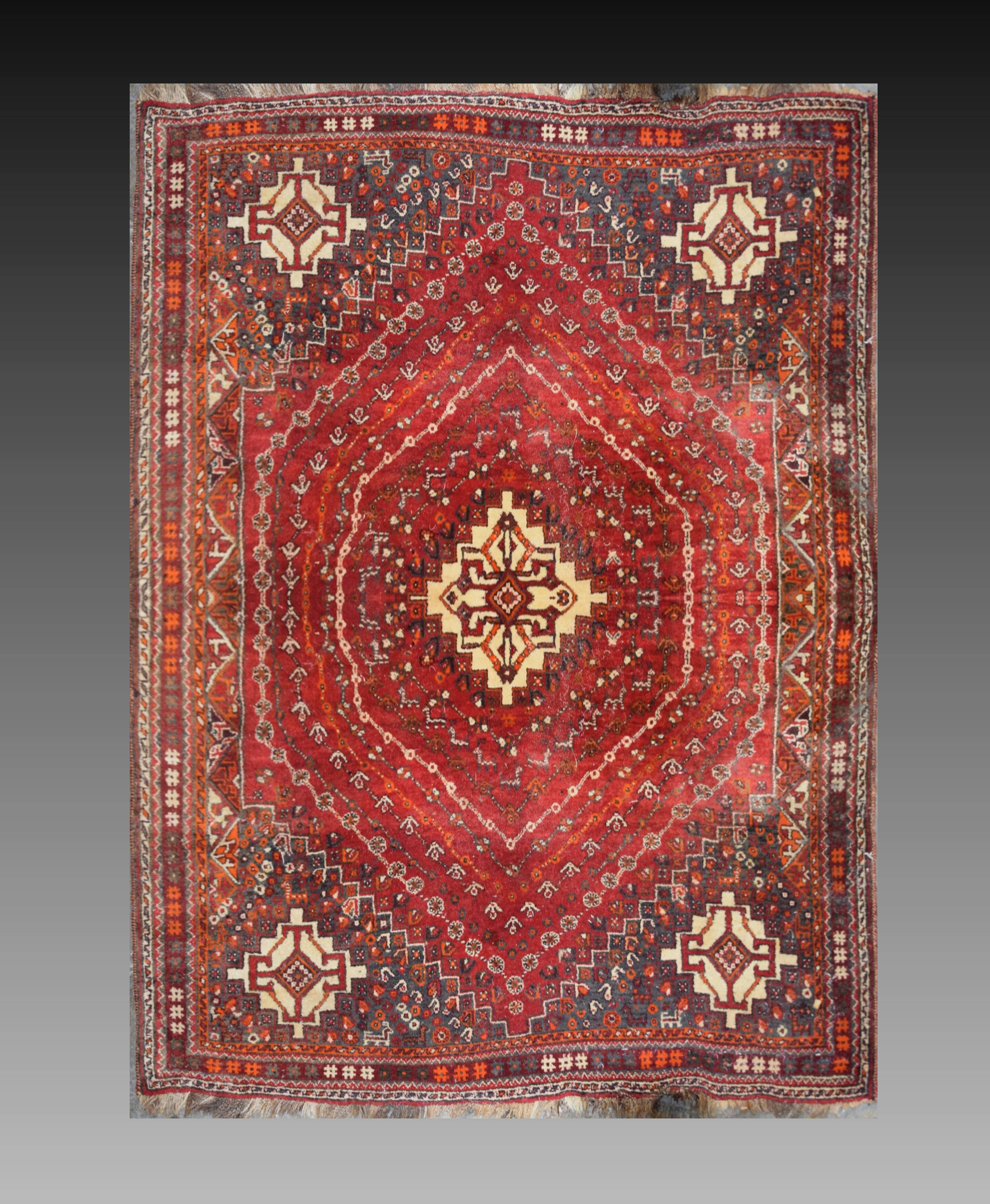 Oriental carpet Iran Shiraz, Gashghaï: 170 x 250 cm