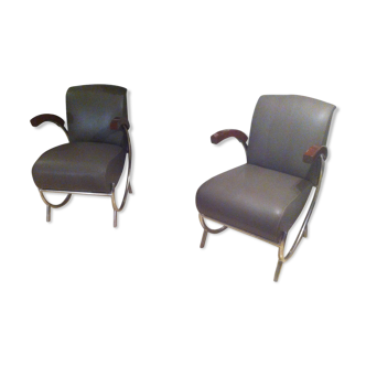 Paire de fauteuils Charles Siclis