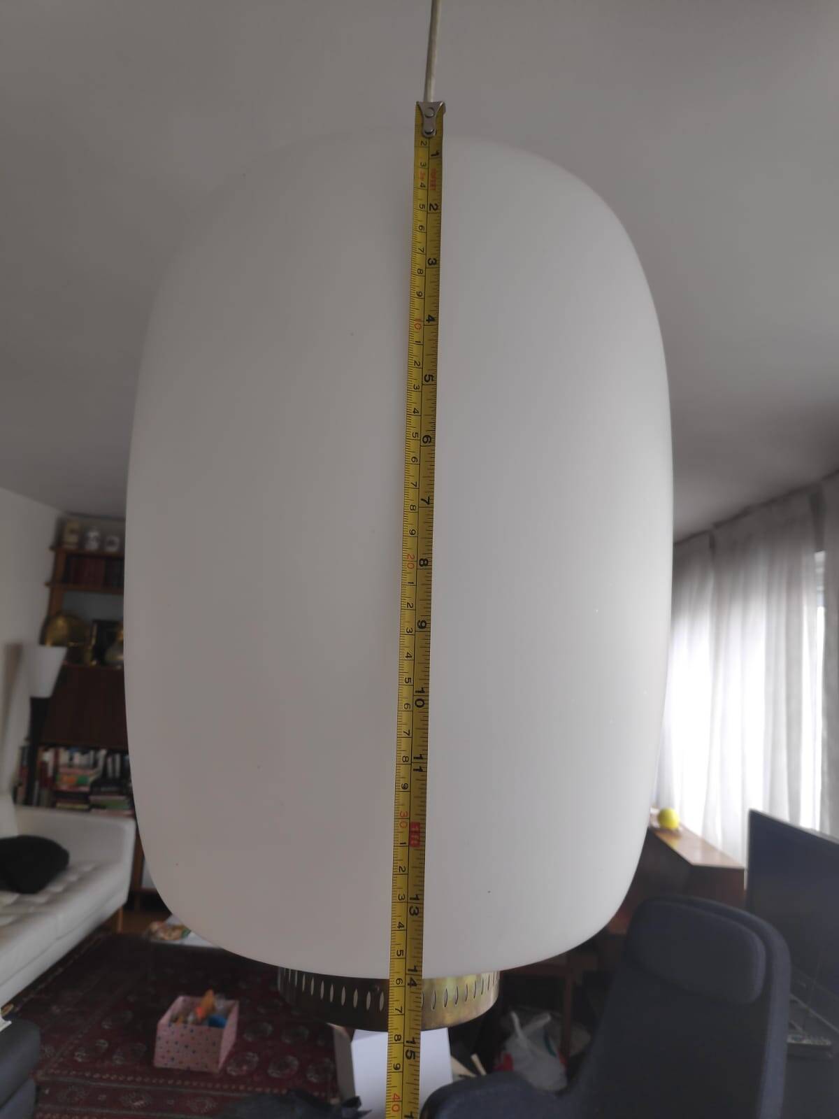 Luminaire plafonnier designer Bent Karlsby années 60 (Kina grand modèle)