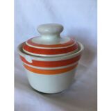 Vintage orange and red coffee set saint amand bahia coffee pot cups saucer