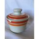 Vintage orange and red coffee set saint amand bahia coffee pot cups saucer