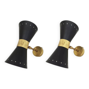 Paire d'appliques diabolo