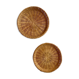 Lot of two wicker baskets