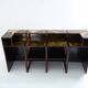 Large oxidized and patinated brass bar by Isabelle and Richard Faure 1970