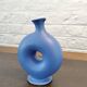 Blue donut vase