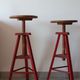 Paires de tabourets rehaussables d'artiste peintre