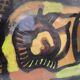 Oil on cardboard by Guy Rougon 1970