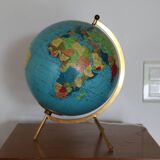Globe terrestre lumineux taride verre 1969