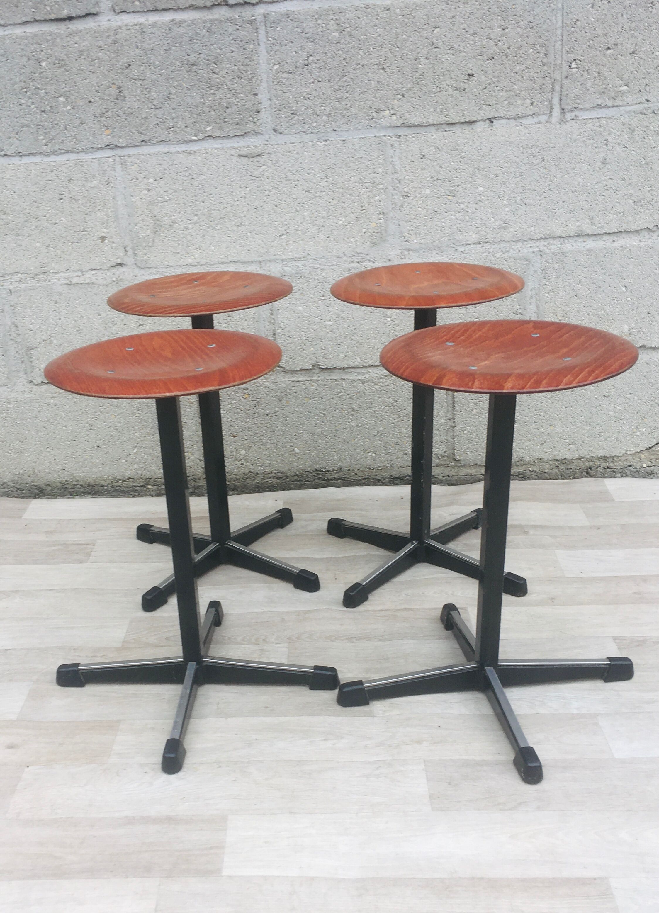 Set of 4 vintage Eromes stools
