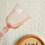 Set of 4 vintage rosaline walking glass