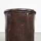 luxury dark leather club chair with English-style ball feet